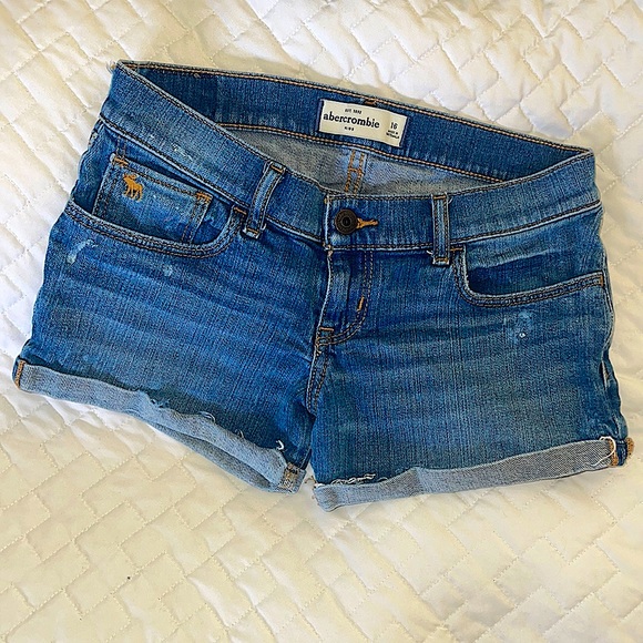 Girls Abercrombie Jean Shorts Size 16 - Picture 1 of 7